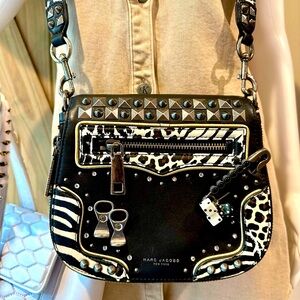 Coolest Marc Jacob’s animal black white dice mash up bag